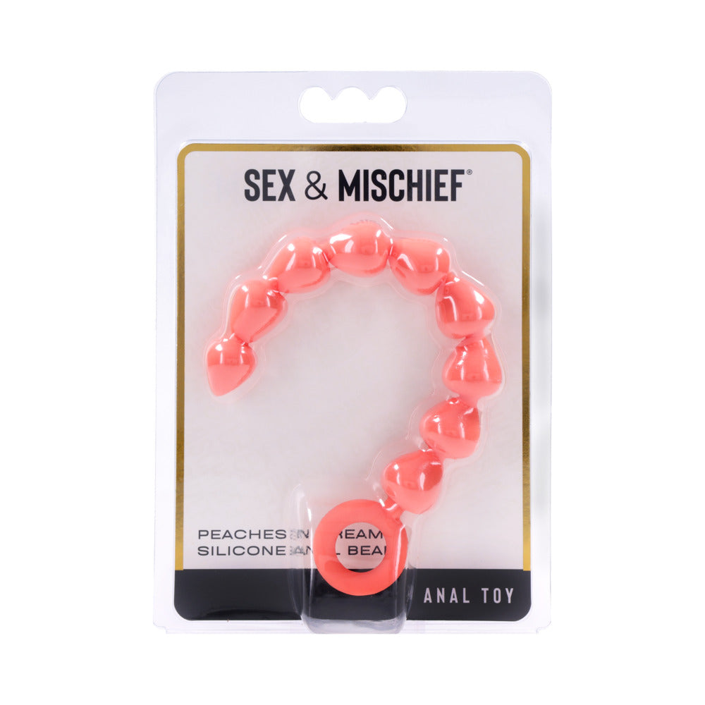 SS S&M Peaches 'n CreaMe Silicone Anal Beads